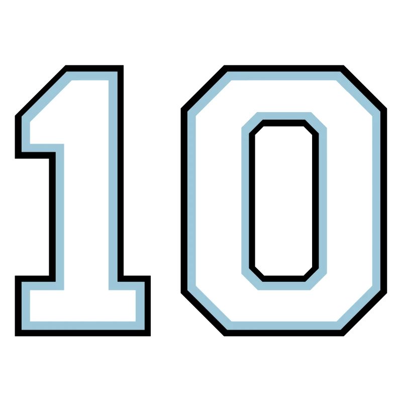 Nummer 10 (anpassbare Farben)