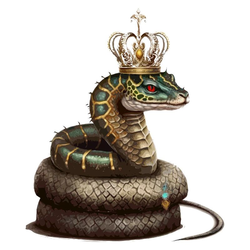 Mythical creature with crown