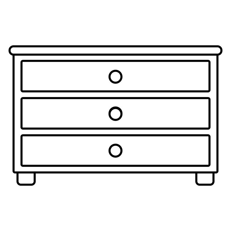 Möbelstück Schubladen Kommode Design
