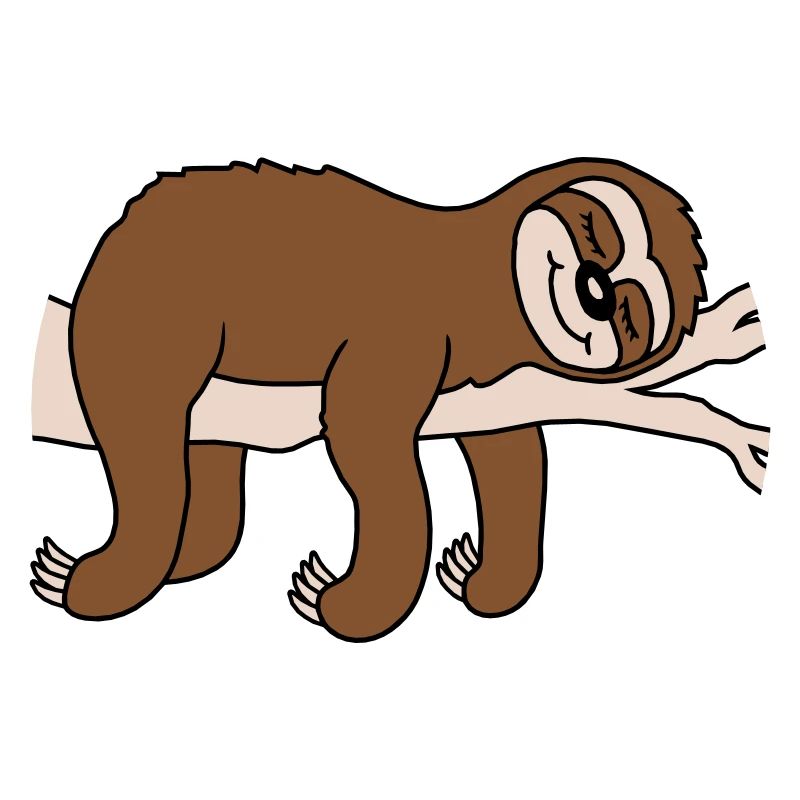 Tired Sloth Sleeps Comic
