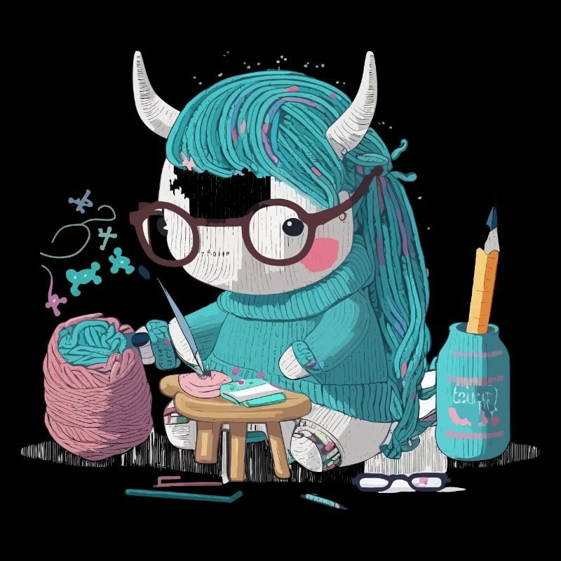 Strickendes Einhorn
