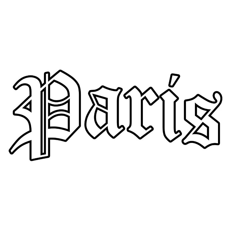 Paris-Logo: Gothic-Design mit Pariser Stil