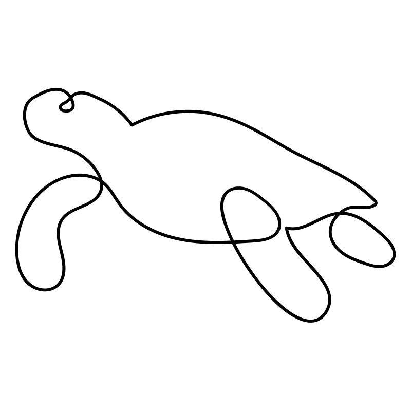 Schildkröte One-Line-Art
