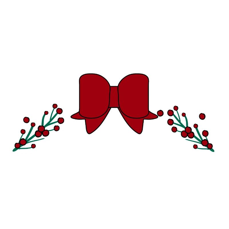Weihnachtsstechpalme mit roter Schleife