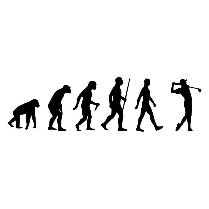 Golf, Golfers, Golfing, Evolution, Square Ball Blow