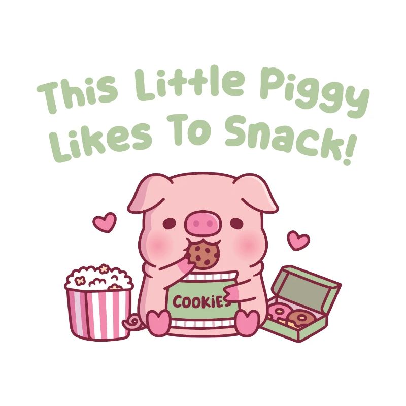 Mignon Ce petit cochon aime grignoter