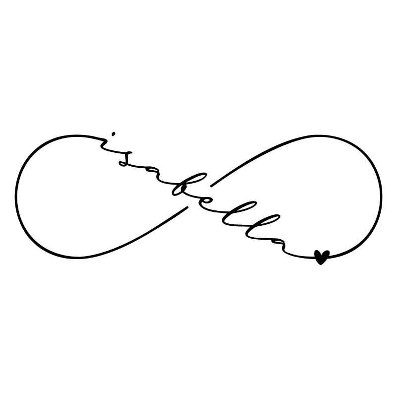 Symbole de l’infini du nom d’Isabella