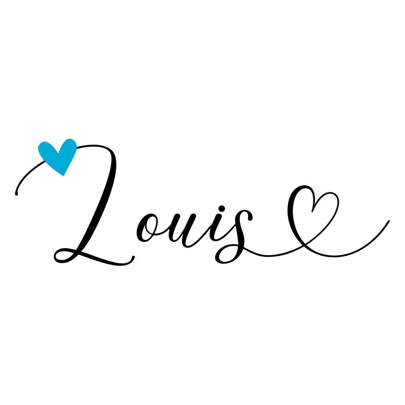 Louis Surname First name Calligraphy Heart