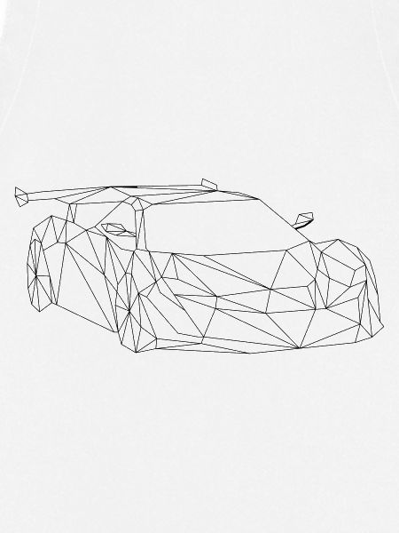 Low Poly Art - Rennauto