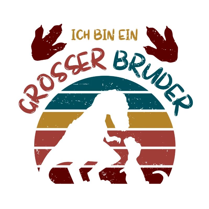 Ich bin ein Großer Bruder Dinosaurier Brüder Jungs