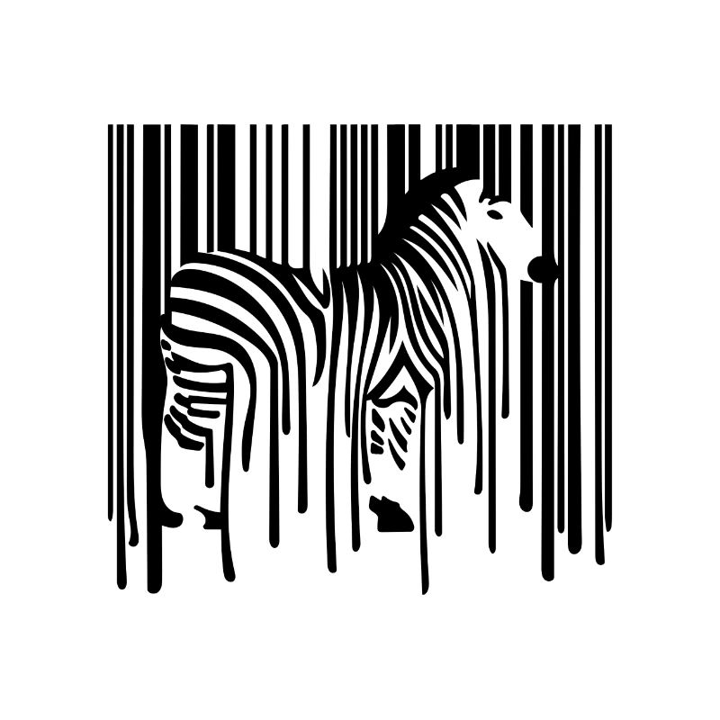 ZEBRA Barcode Drippy Graffiti Street Art