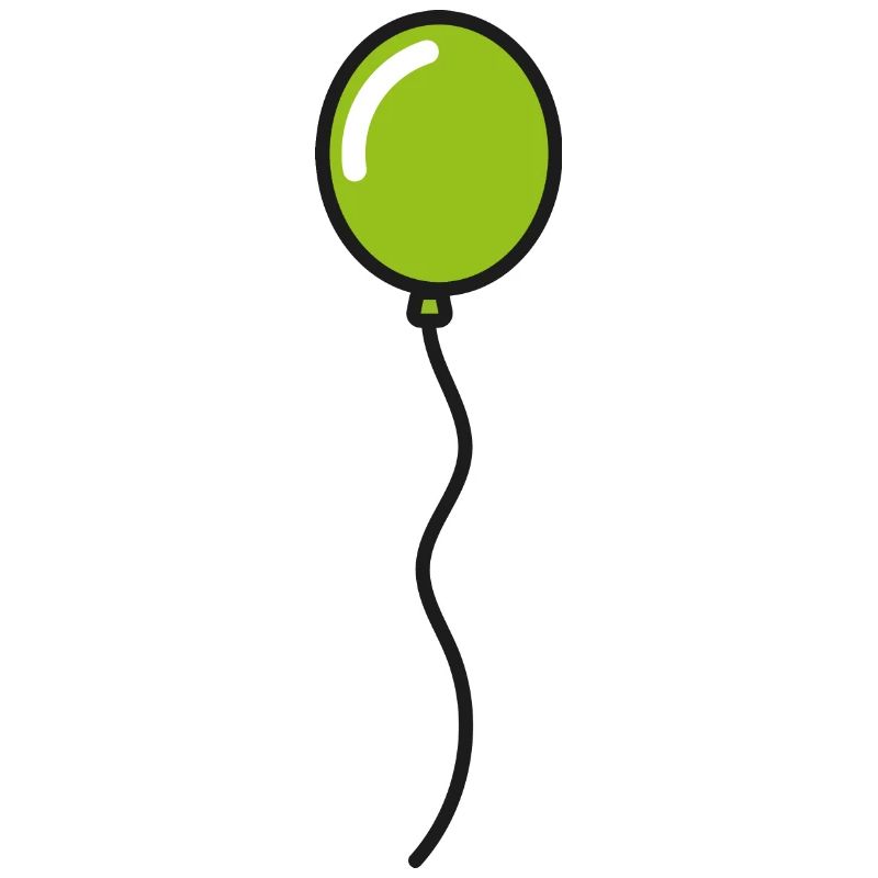 Cadeau ballon vert