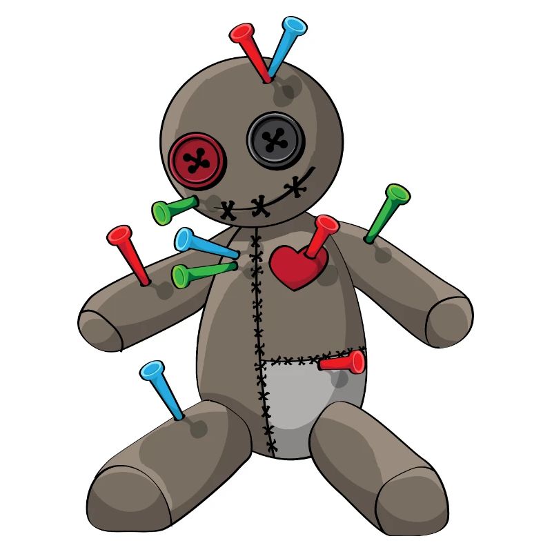 Phasmophobia Voodoo Puppe mit bunte Nadeln
