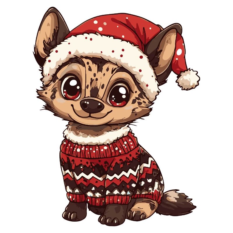 Hyäne Weihnachten
