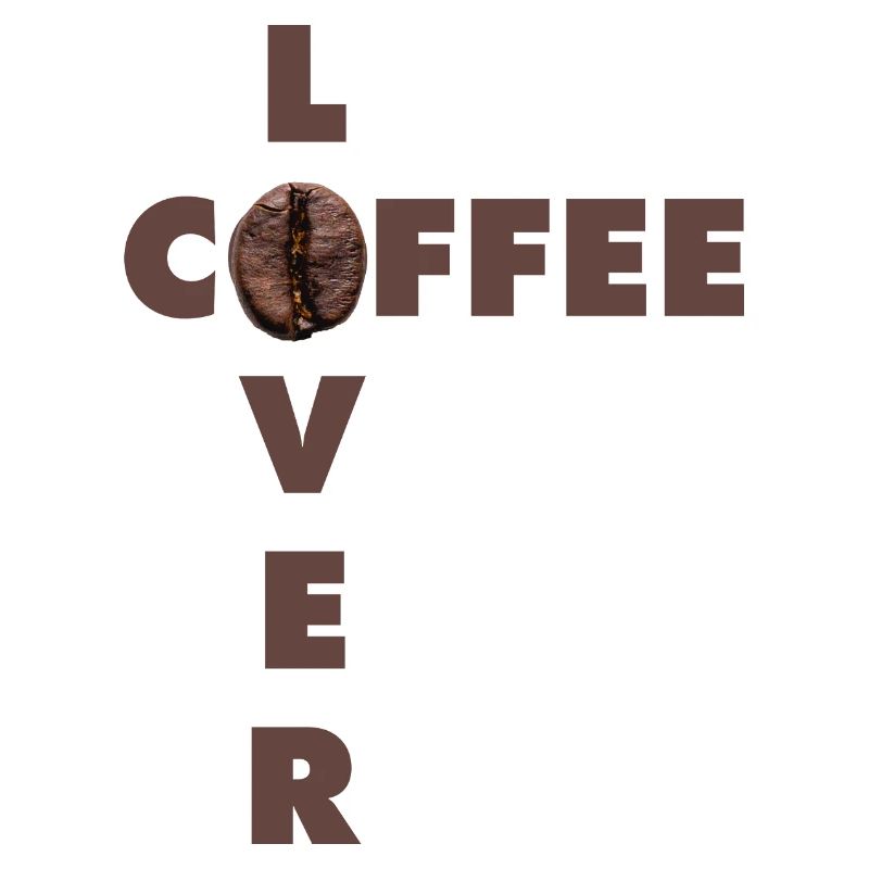 Coffee Lover Design with Real Bean