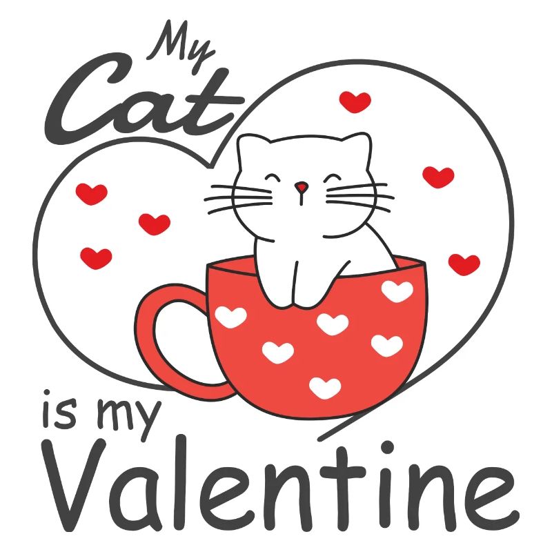 Saint-Valentin Mon chat est mon chat de la Saint-Valentin