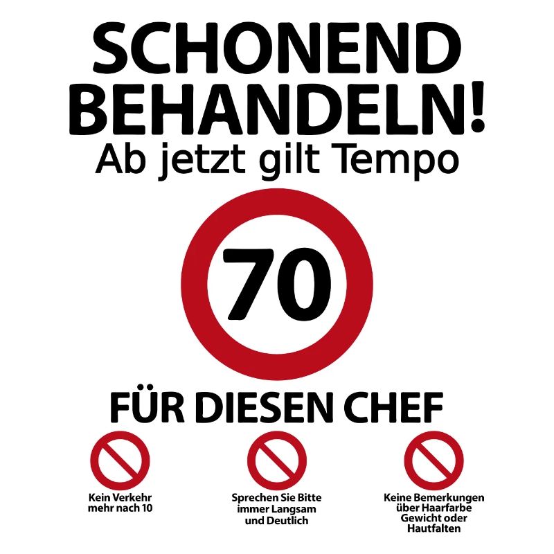 70. Geburtstag Chef Geburtstagsgeschenk mit Spruch