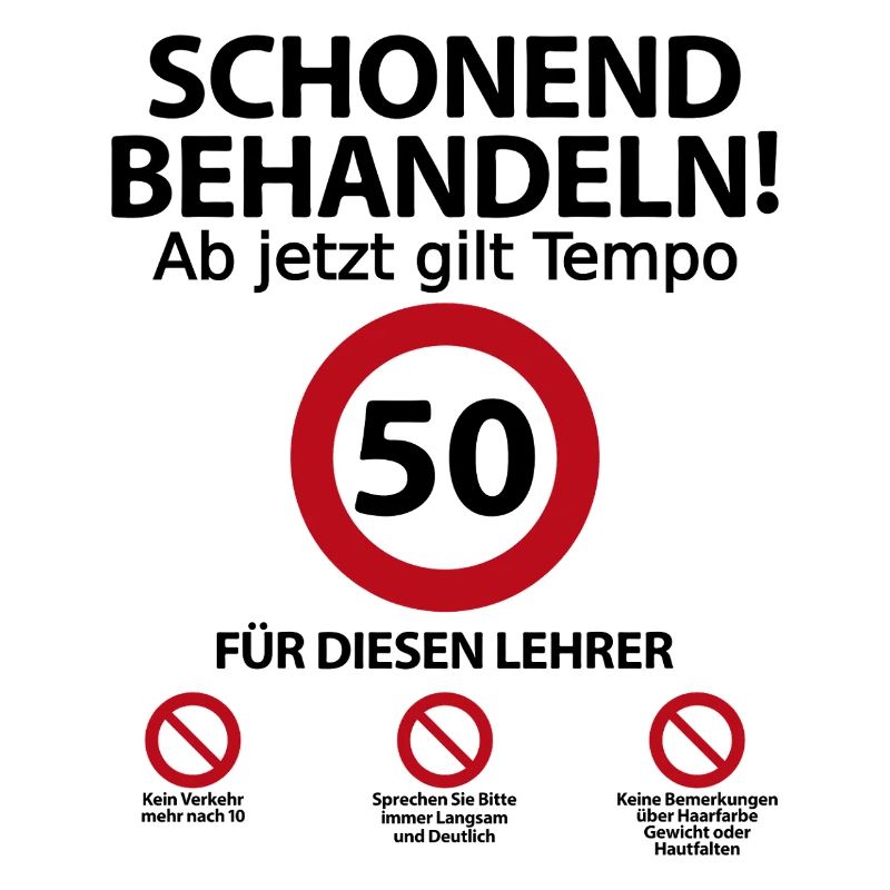 50. Geburtstag Lehrer mit Spruch