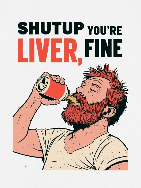 Biertrinker Spruch Illustration
