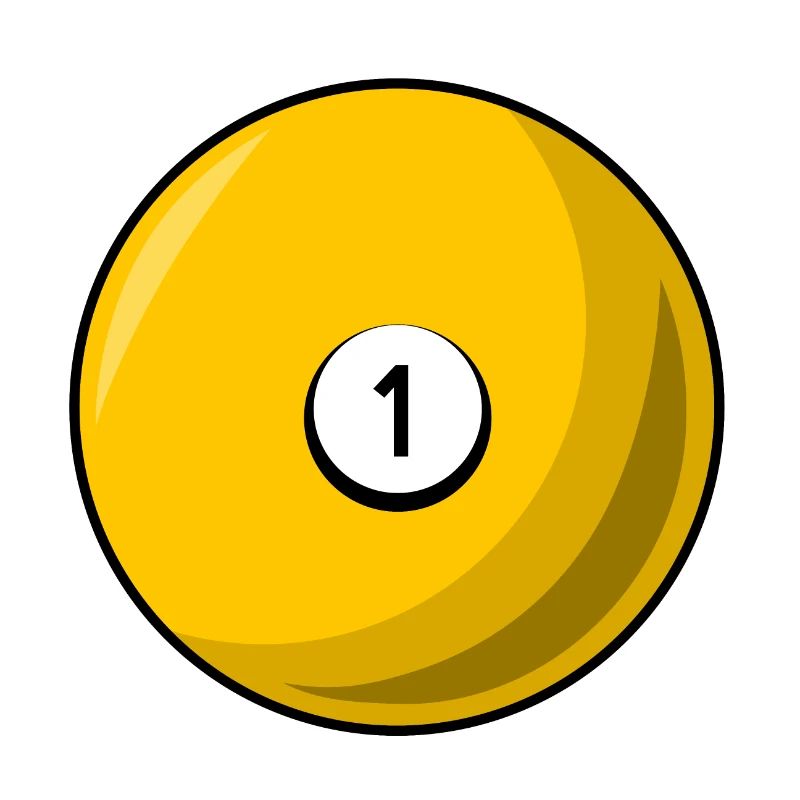 Billardkugel 1 gelb Billard eins