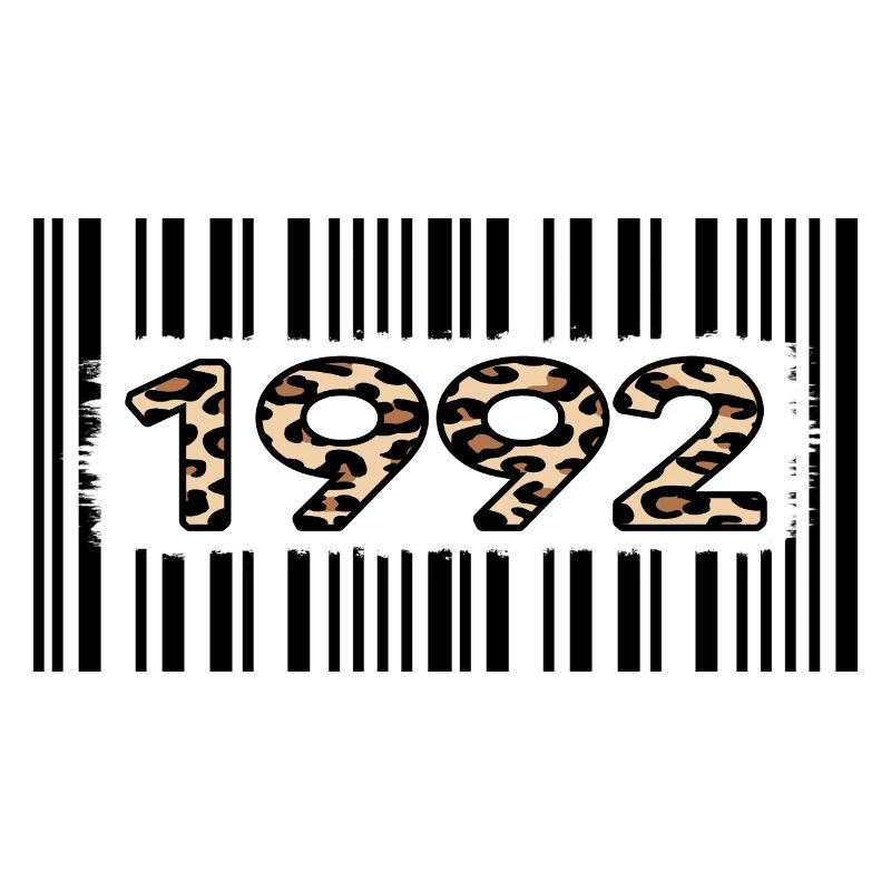 1992 anniversaire 30 ans code-barres léopard