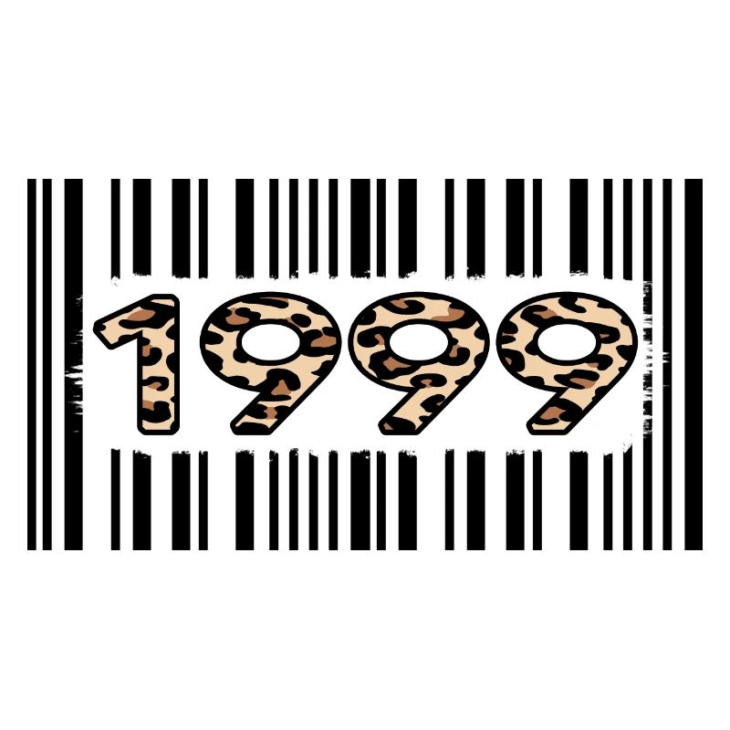1999 Birthday 23 years anniversary Barcode Leopard