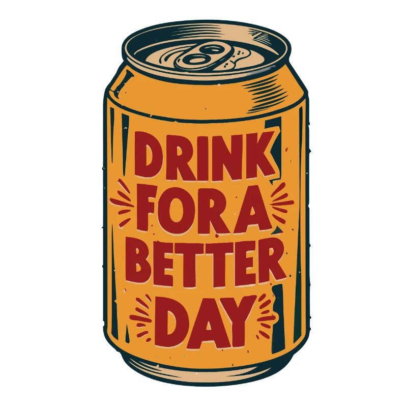 Optimistic thirst quencher drink can saying