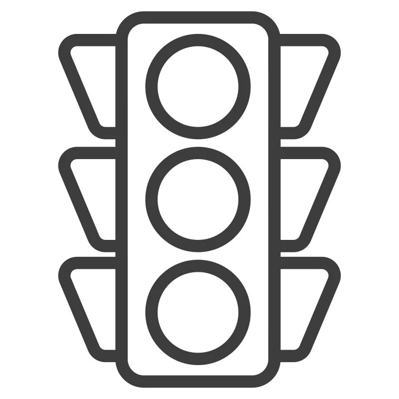 Icône de ligne de feu de circulation
