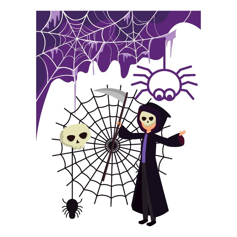 Grim Reaper in the spider's web