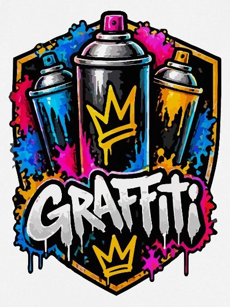 Graffiti Krone Spray Kunst