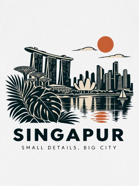 Singapur Skyline Abend