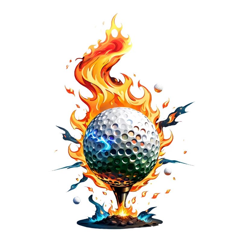 Shiny white golf ball