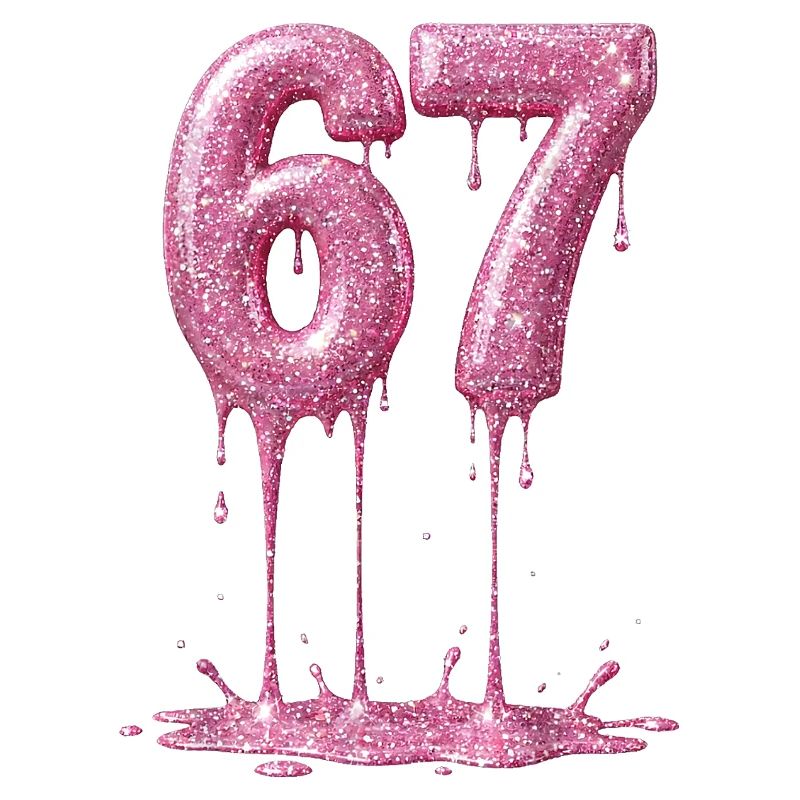67 Pink Glitter Dripping