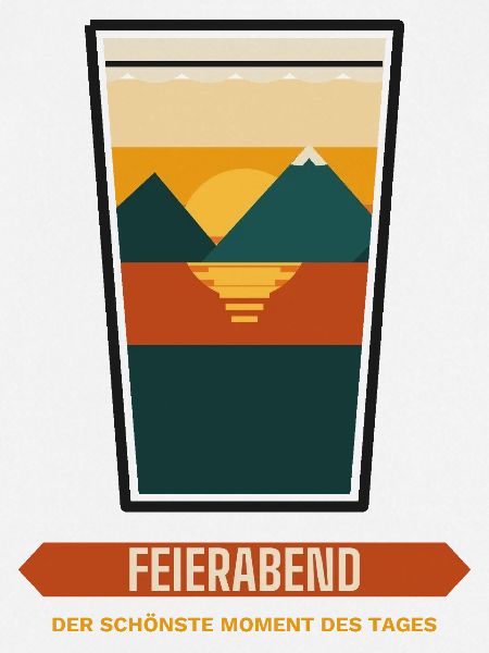 Feierabend im Glas – Sonnenuntergang