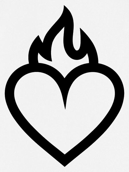 flammendes Herz