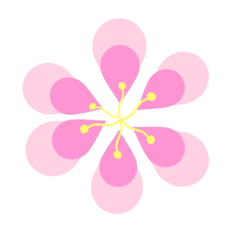 Fleur rose en forme de fleur