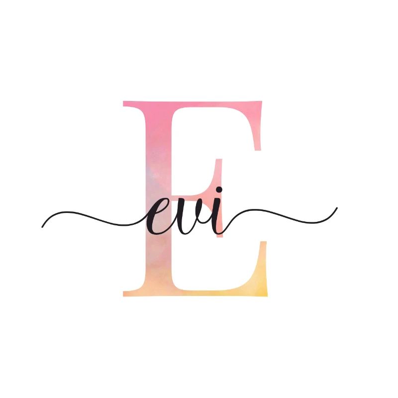 E| Monogramme | Nom | Evi |Aquarelle