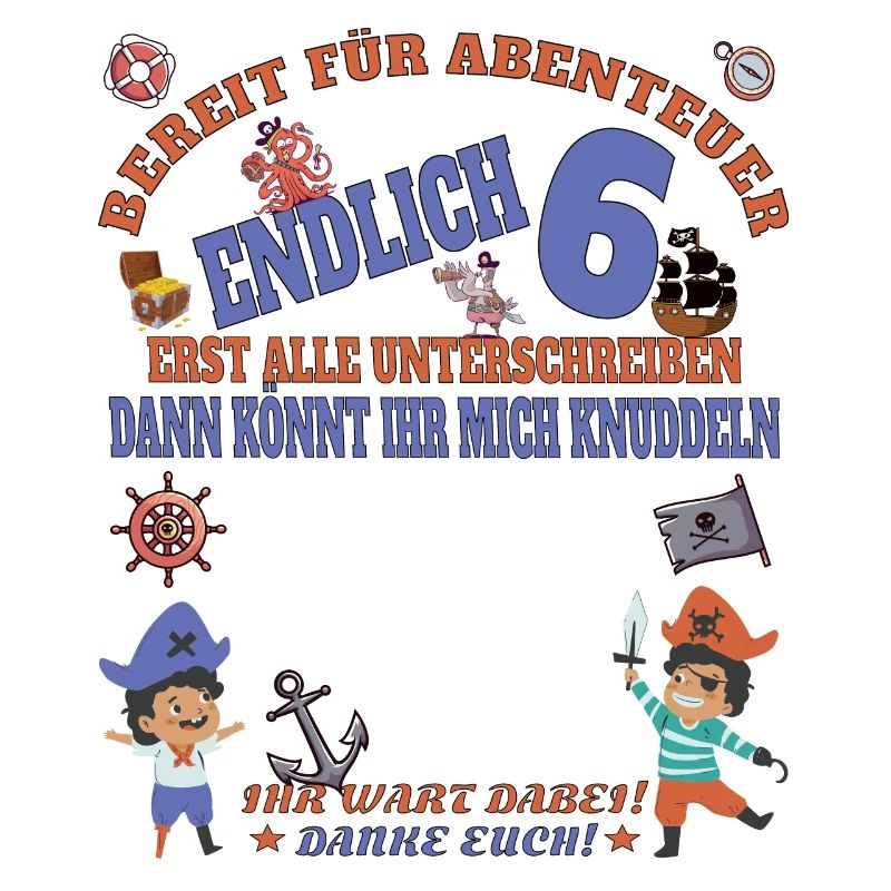 6. Geburtstag Junge & Mädchen Gästebuch