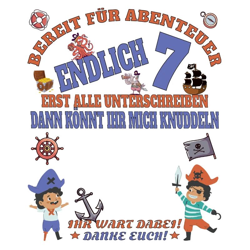7. Geburtstag Junge & Mädchen Gästebuch