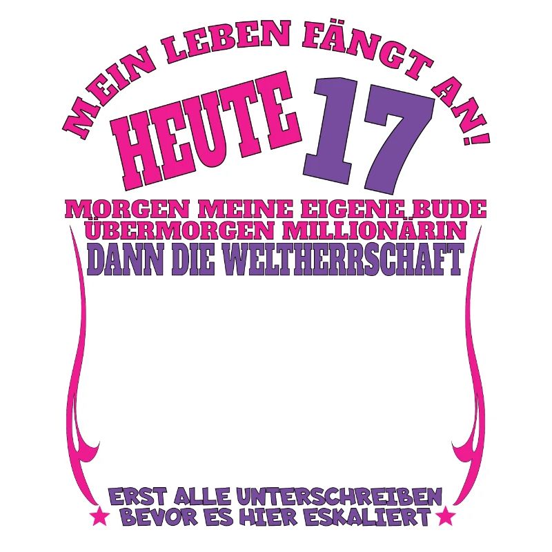 17. Geburtstag Mädchen & Junge Gästebuch