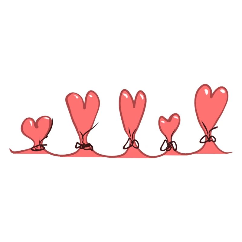 loop line hearts red