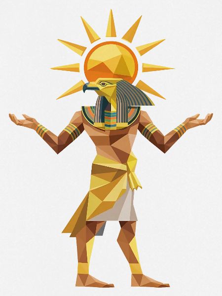 Sungod Ra - Cooles Low-Poly-Logo