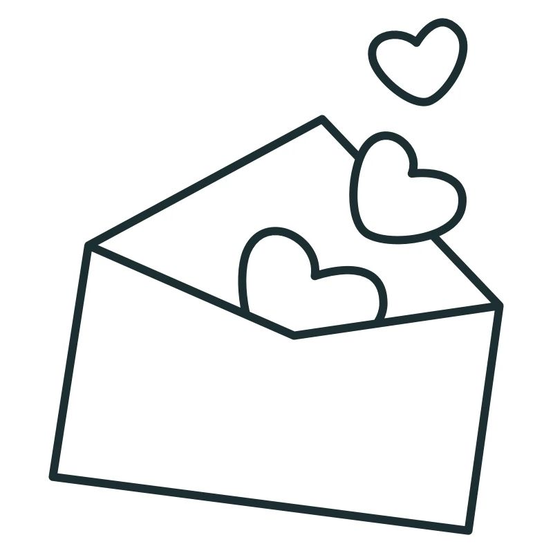 envelope with hearts