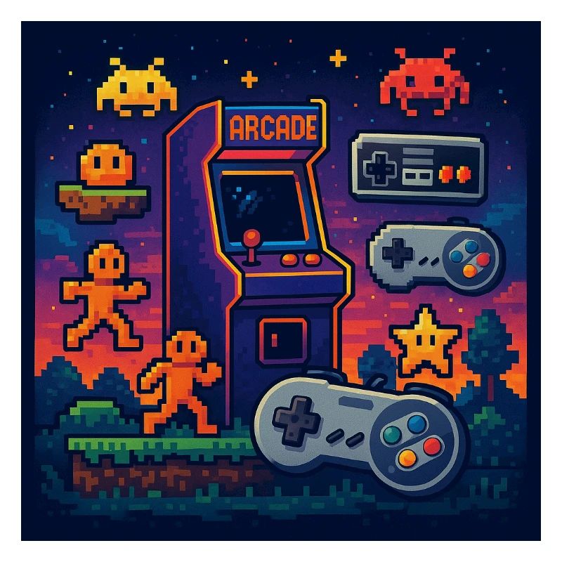 Conception de jeu d’arcade Pixel rétro