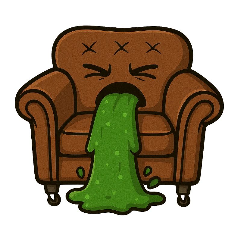 Couchi throws up
