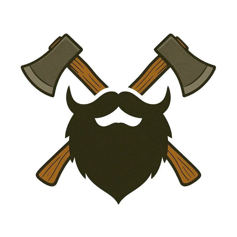 Holzfäller Bart und Äxte – Lumberjack Design