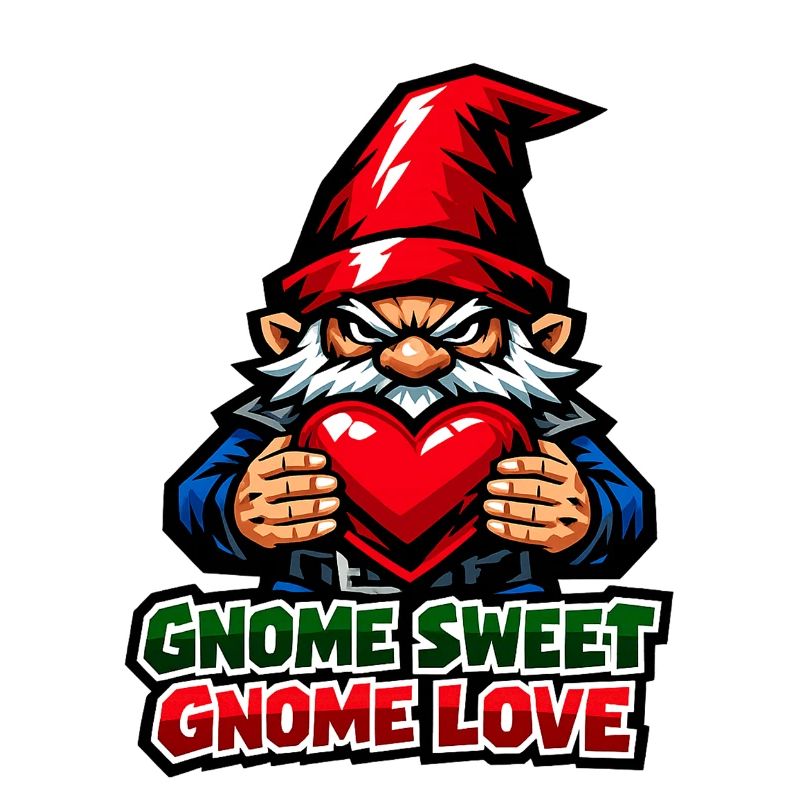 Evil Gnome, Dark Gnome, Goth Gnome, Funny Gnome