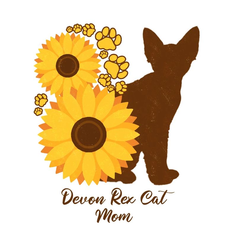 Sunflower Mother - Devon Rex Cat