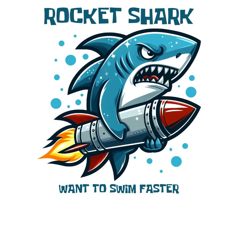 Rocket Shark Funny Animals