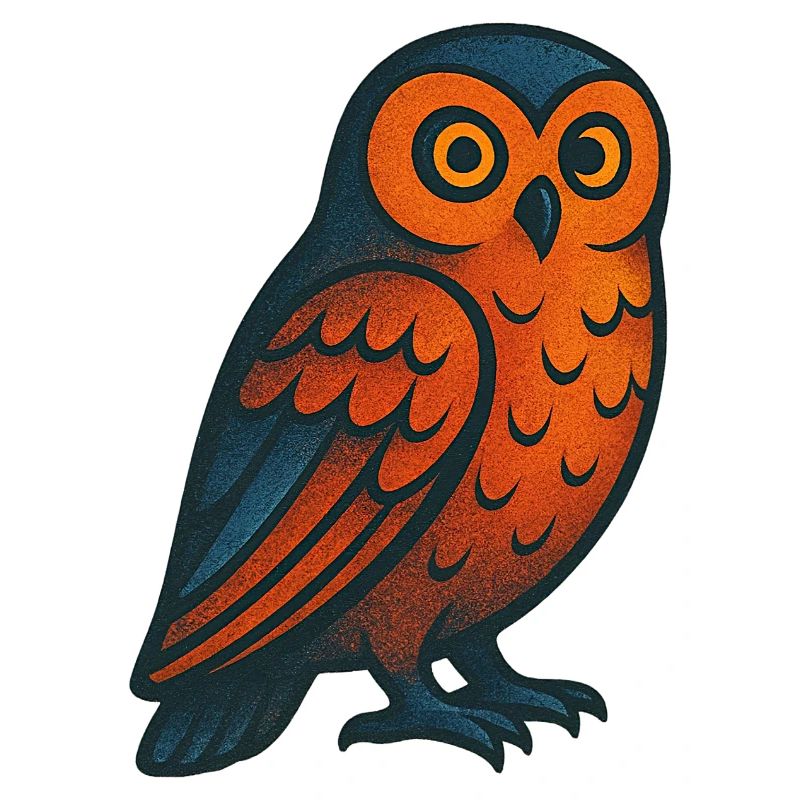 Owl with pattern
